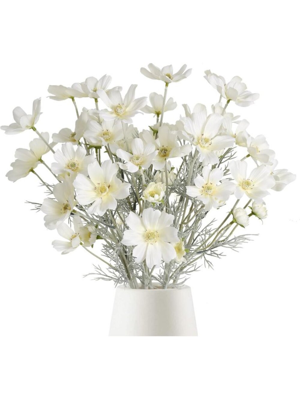 6PCS 24'' Artificial Silk Cosmos Flowers - Fake Wildflower Decor for Home